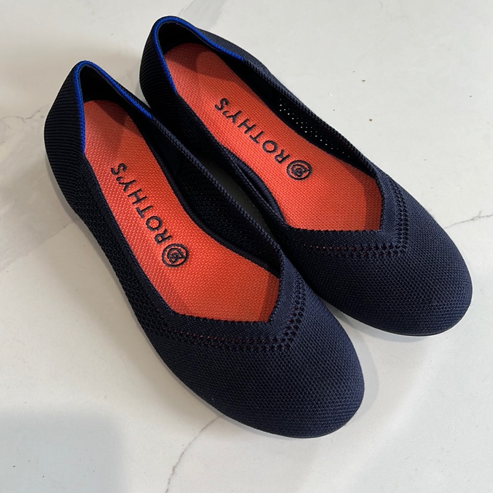 Rothy’s navy blue ballet flat